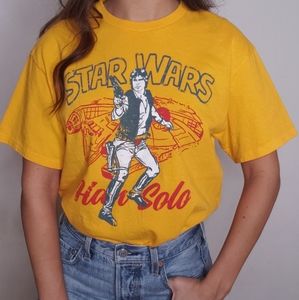 Star wars han solo t shirt yellow